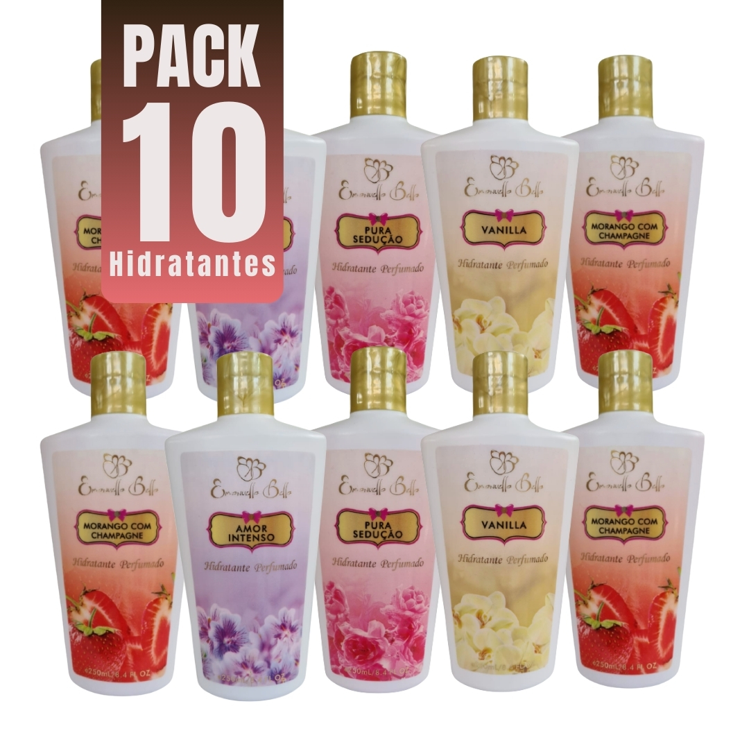 Pack com 10 Hidratantes Corporal