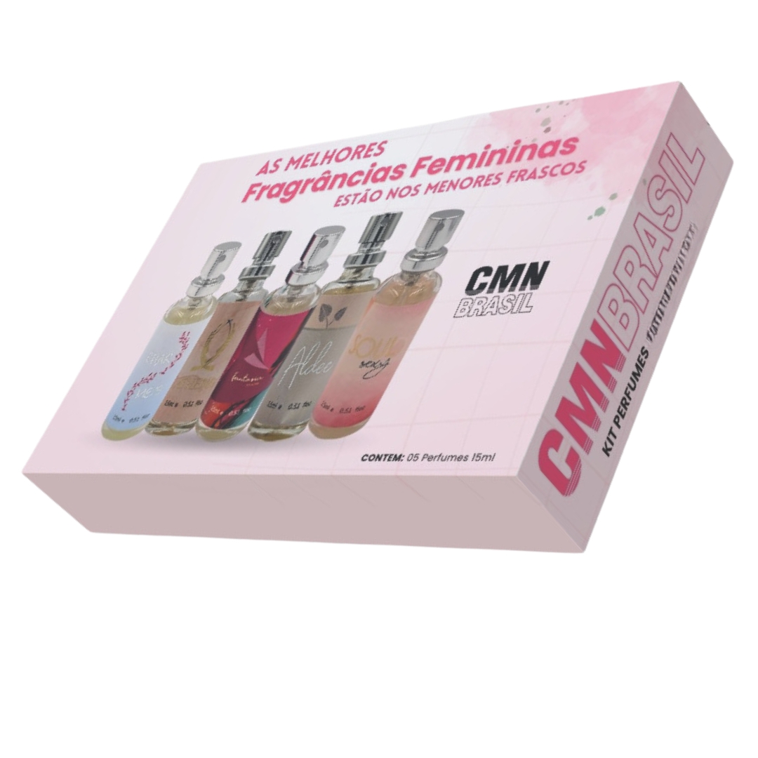 Pack com 5 Perfumes 15ml - Feminino