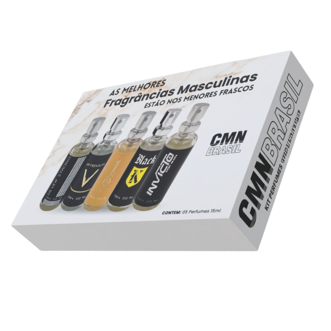 Pack com 5 Perfumes 15ml - Masculino