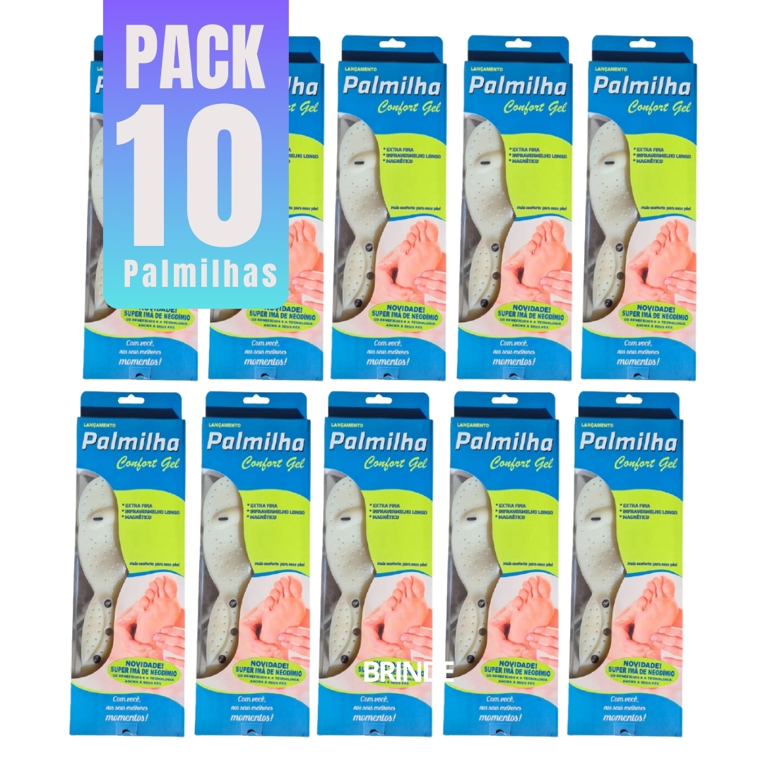 Pack com 10 Palmilhas Bioquantica